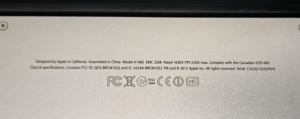 MacBook Air 11" mi-2012 11,6" Matériel informatique