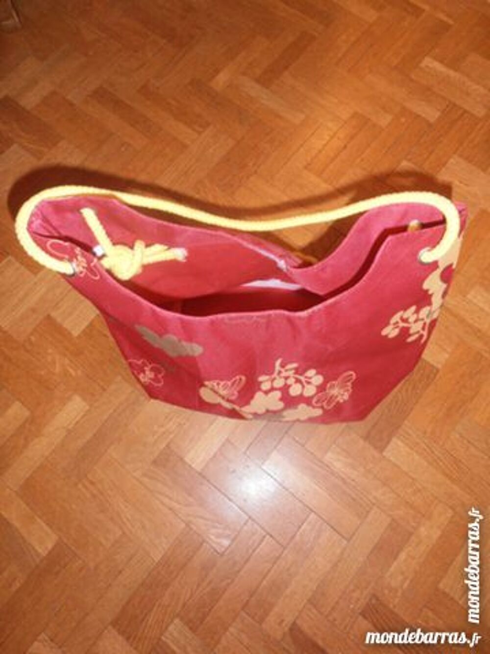 Sac orange anses jaunes (40) Maroquinerie