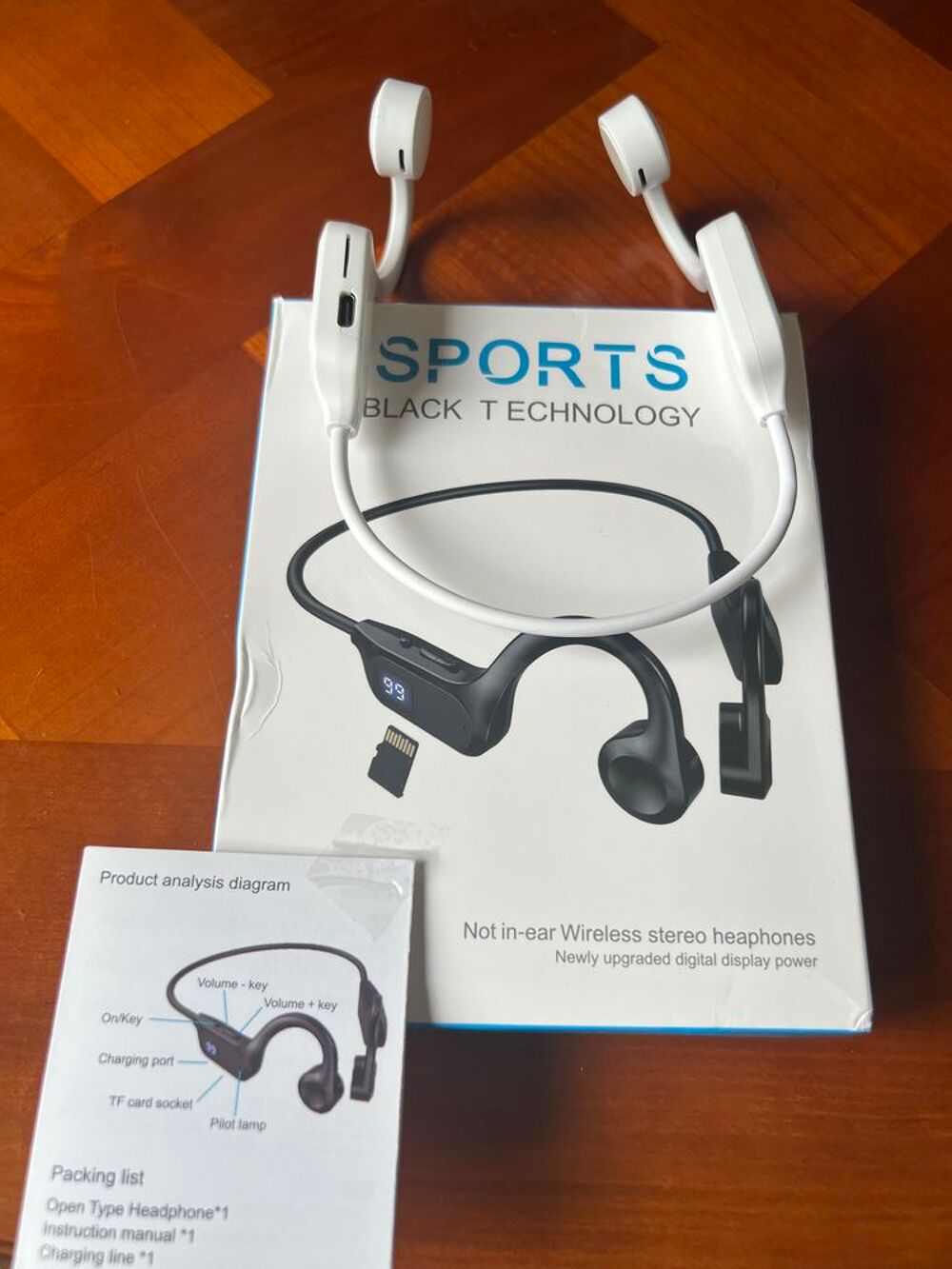 CASQUE &eacute;couteurs &agrave; conduction osseuse &eacute;couter la musique Audio et hifi
