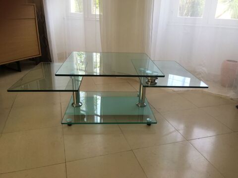 Table de salon en verre Cognac (16)