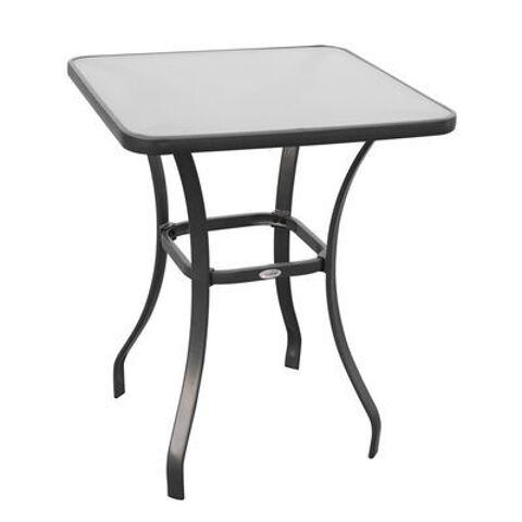 Table carrée  en verre  trempé et en fer forgé 68,5x68,5 Ardentes (36)