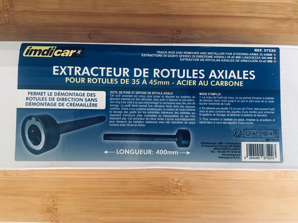 Extracteur de rotules Axiales pour v&eacute;hicules. Bricolage