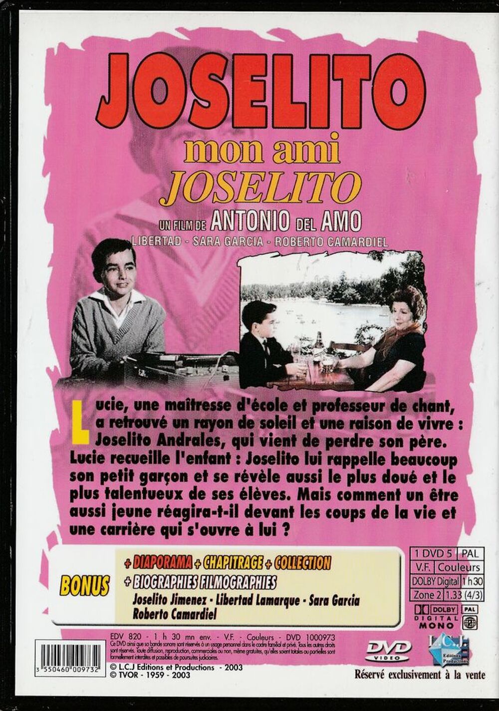 Joselito mon ami joselito DVD et blu-ray
