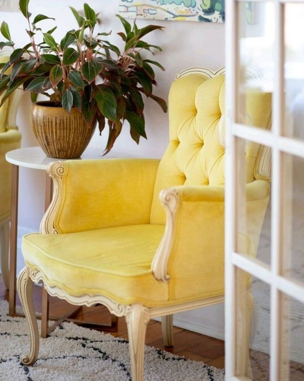 Fauteuil de style remplacement tissu Meubles