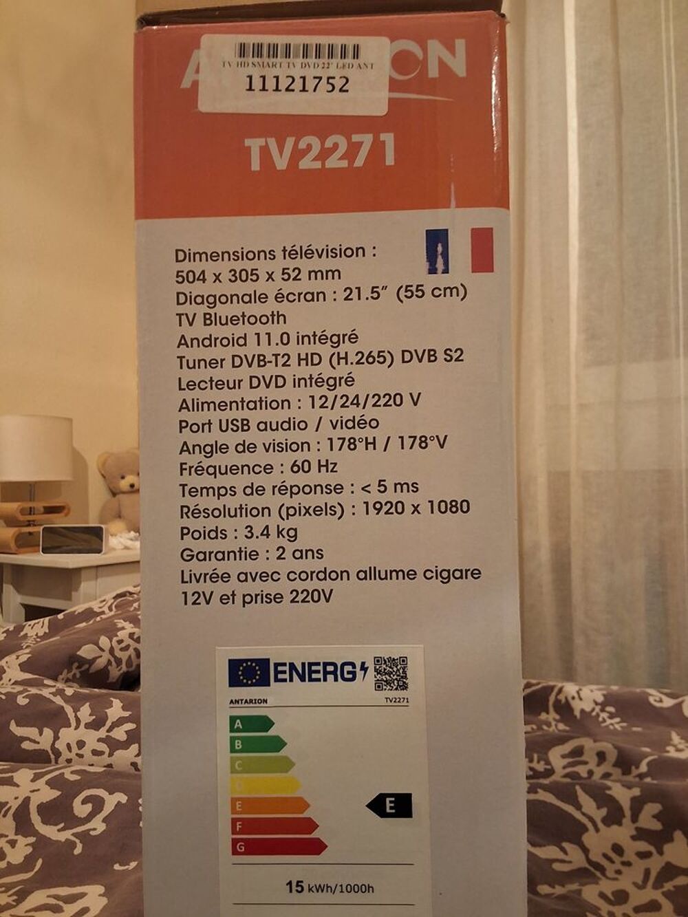 Smart TV ANTARION 21,5 " pour camping car (2024) Photos/Video/TV