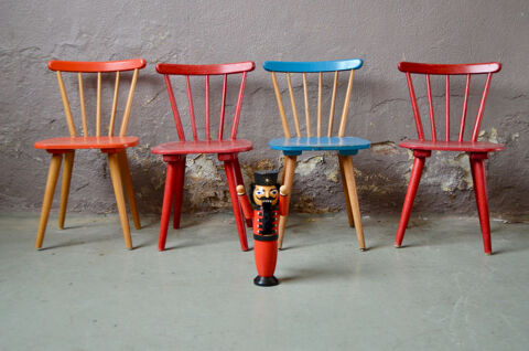 Chaise enfant color�e style vintage scandinave ancienne  70 Wintzenheim (68)