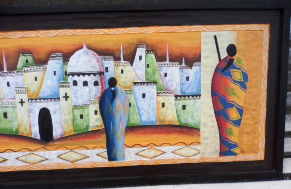 Tableau peinture th&egrave;me Marocain / Africain 50 X 124 CM
Dcoration