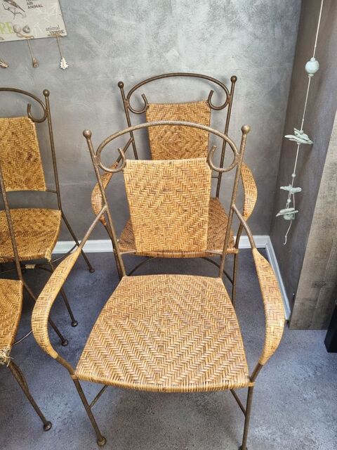 2 fauteuils osier et métal ,je donne 6 chaises Sanry-lès-Vigy (57)