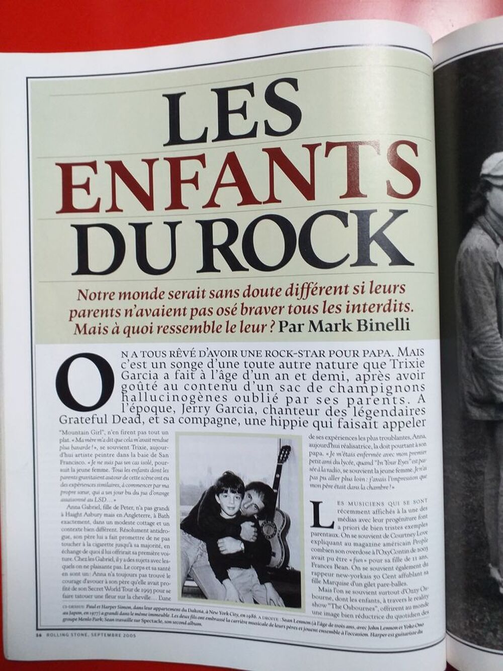 Revue ROLLING STONE N&deg; 32 de septembre 2005 NOIR DESIR / LOUISE ATTAQUE - CALOGERO / Serge GAINSBOURG Livres et BD