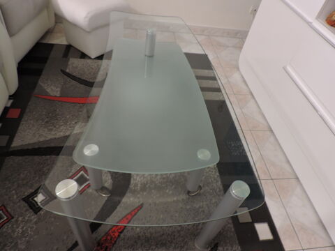 Table basse en verre avec pieds en mtal 40 Saujon (17)