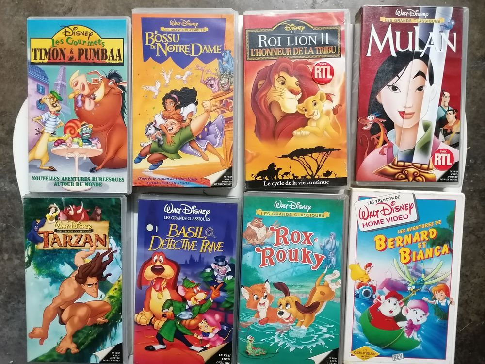 vid&eacute;os cassettes Walt Disney Photos/Video/TV