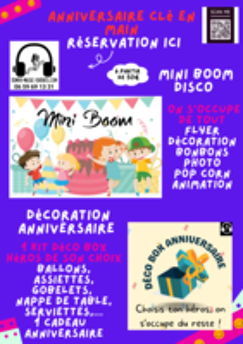   Animation anniversaire enfant mini disco boum 