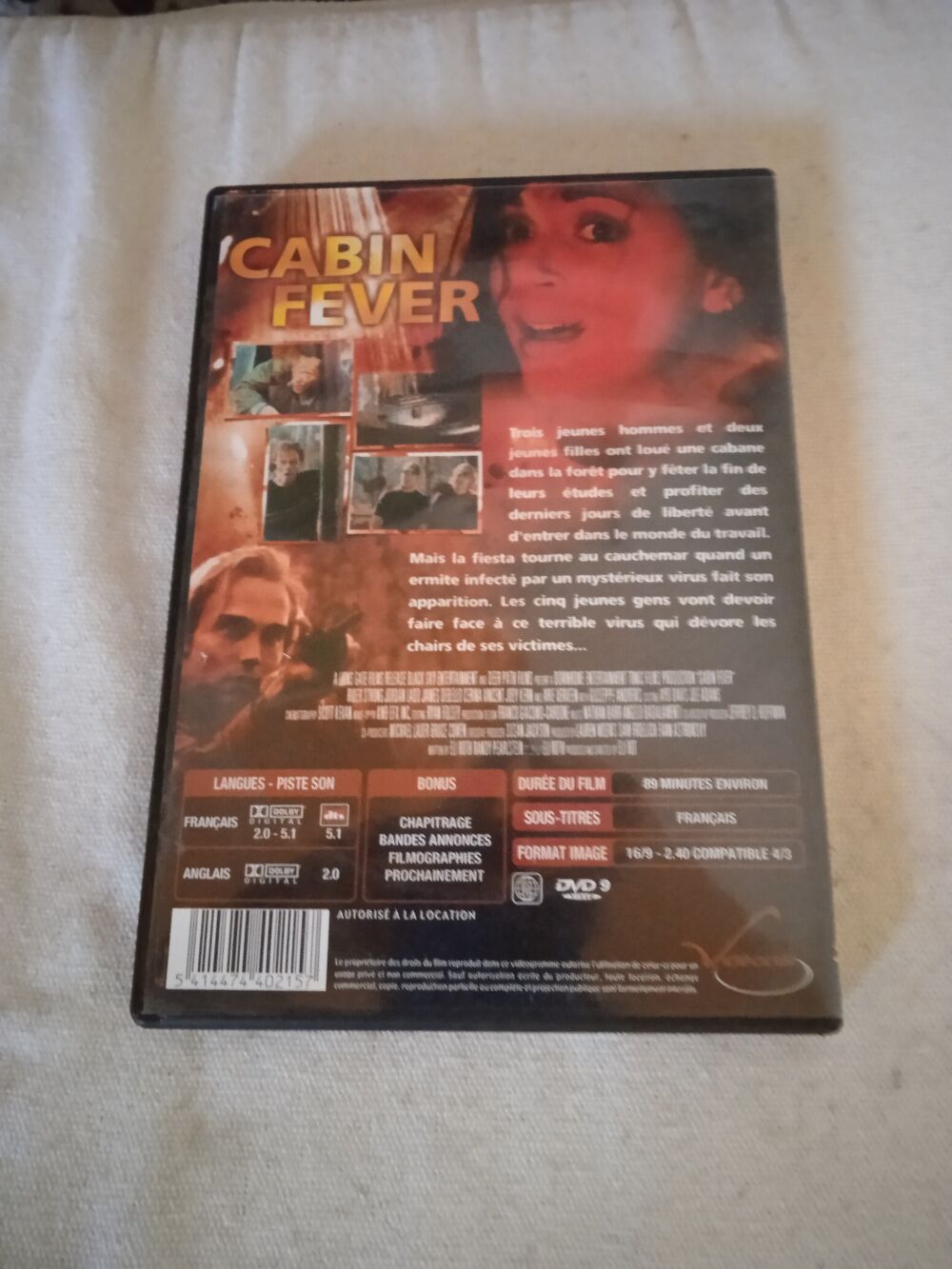 DVD Cabin fever
2005 DVD et blu-ray