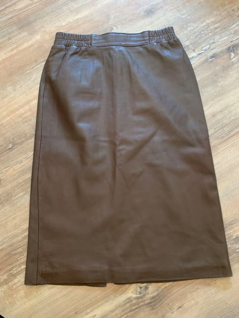 Jupe en cuir femme couleur marron Vêtements