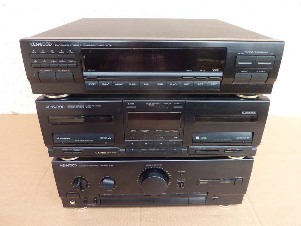 Ensemble HiFi KENWOOD A 54 + X 54 + T 74 L. Pas de CD. Audio et hifi