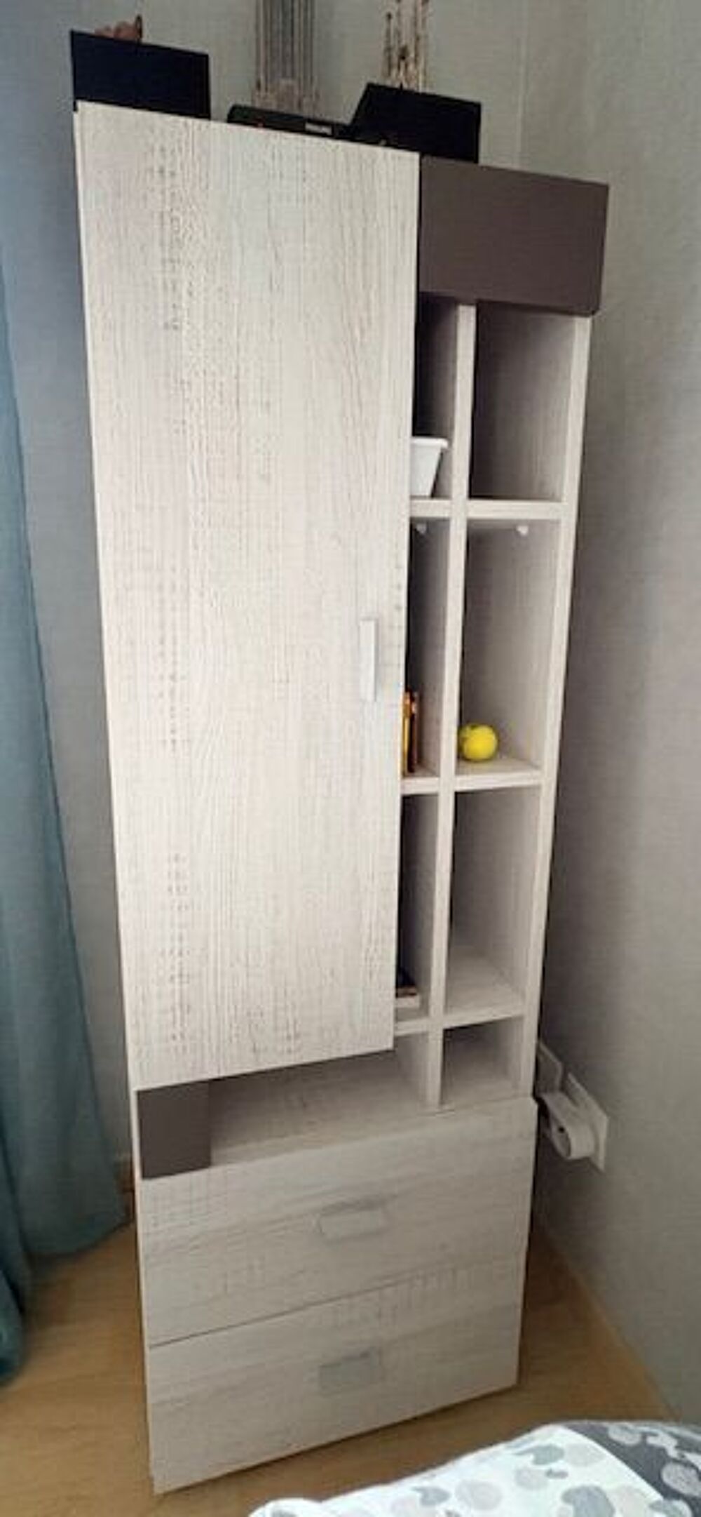 Lit 90x200 avec rangement + 2 biblioth&egrave;ques Mobilier enfants