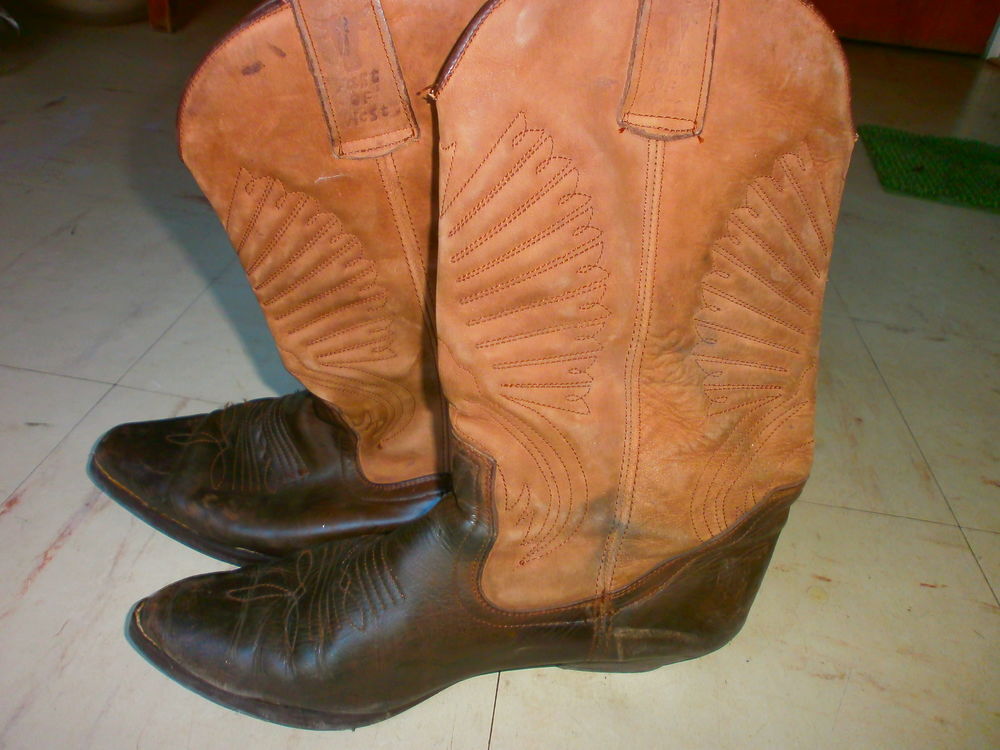 Bottes western cuir taille 42 en TBE Chaussures