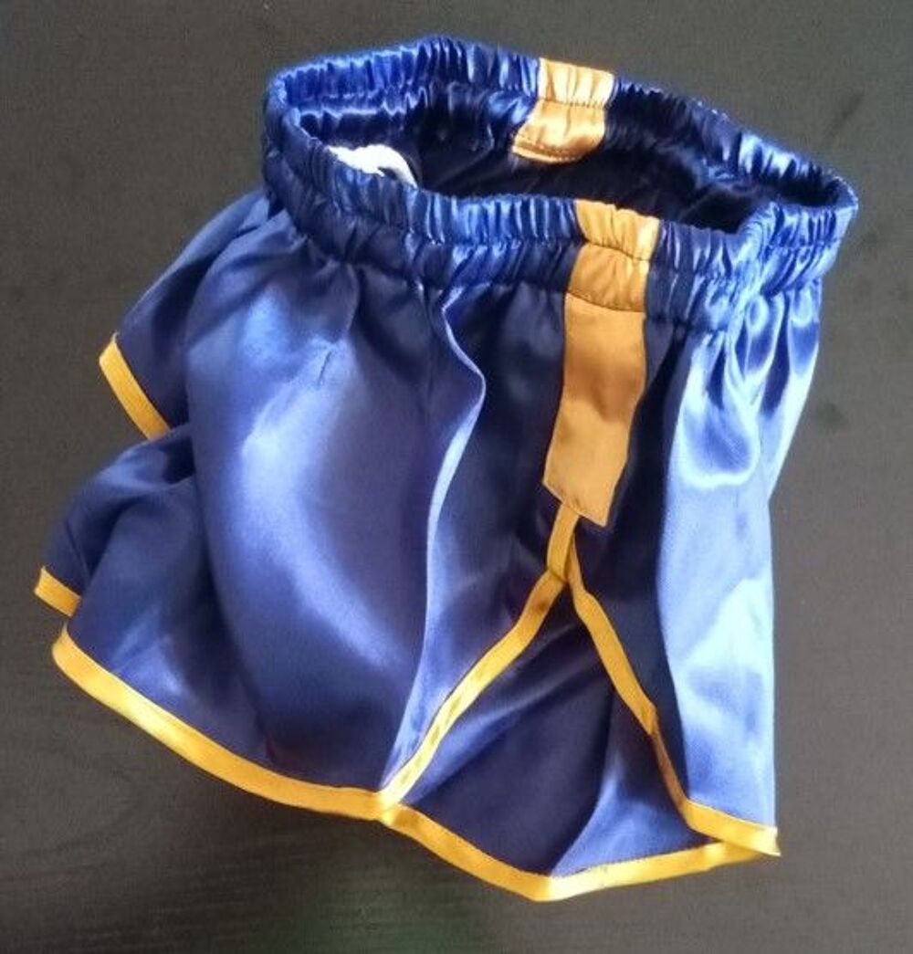 Short Vintage Nylon Satin Bleu outremer/or Taille S40 Vêtements
