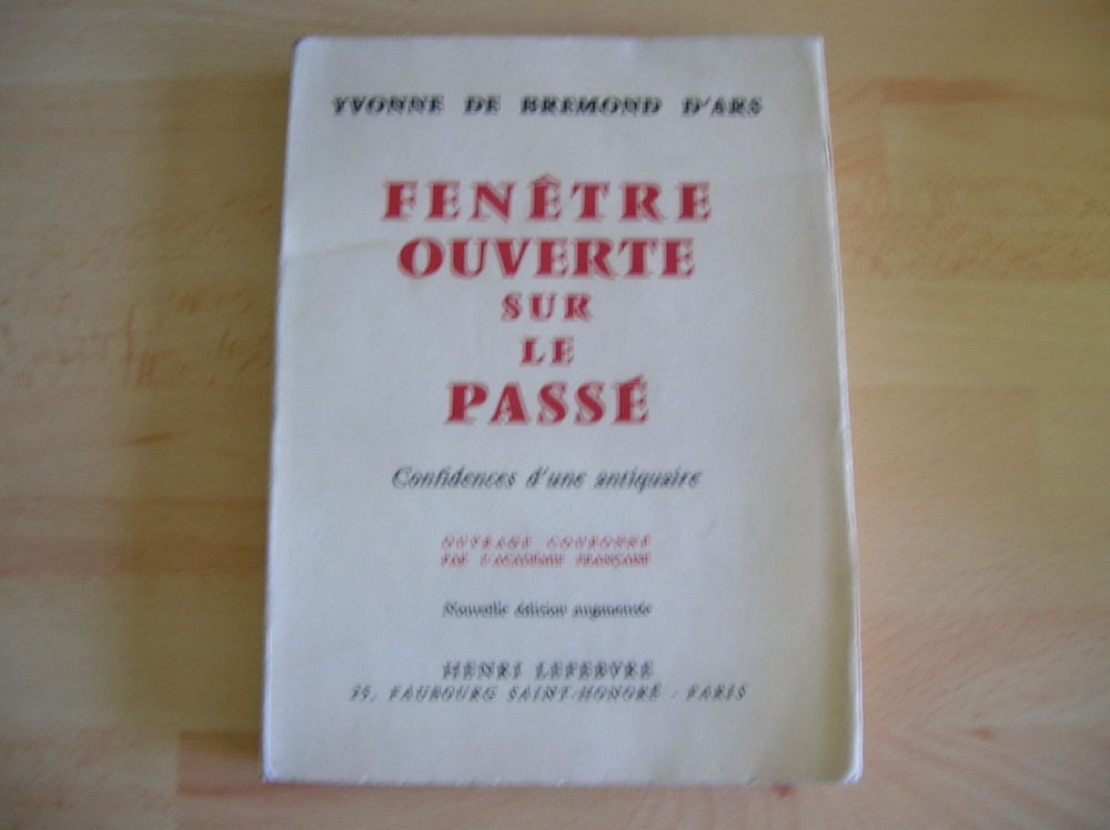 FENETRE OUVERTE SUR LE PASSE - De FREMOND D'ARS Livres et BD