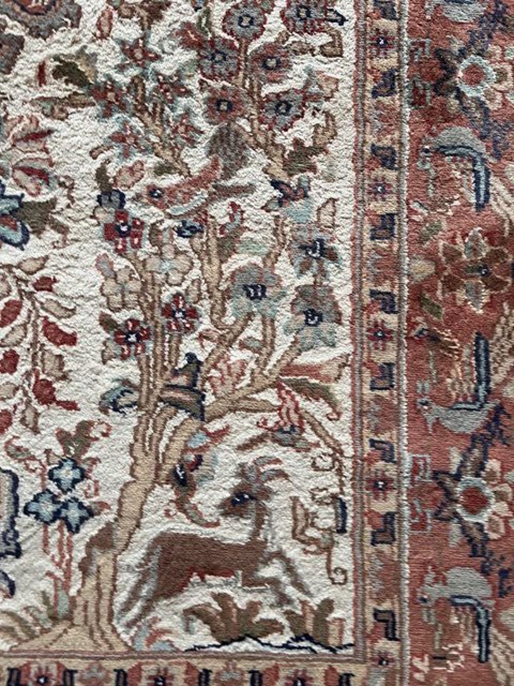 Tapis d'Orient enti&egrave;rement fait main laine et soie 196*126 Décoration