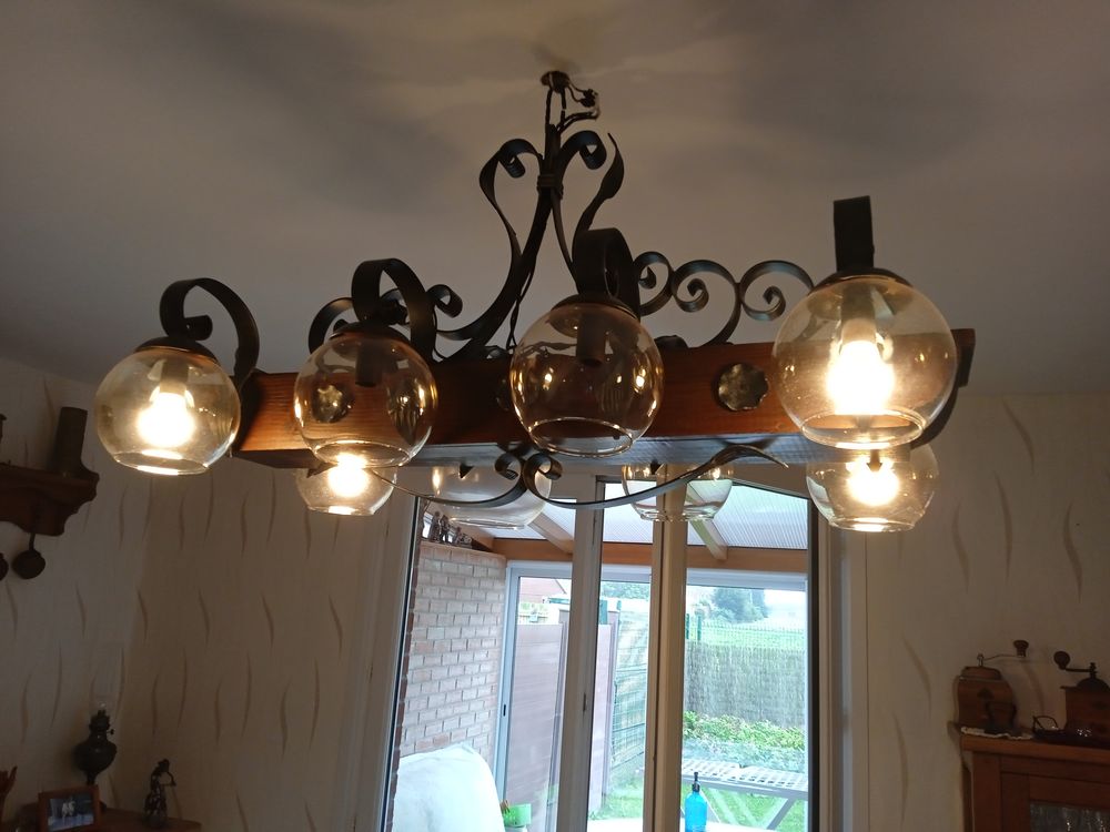 Lustre en Fer Forg&eacute; Décoration