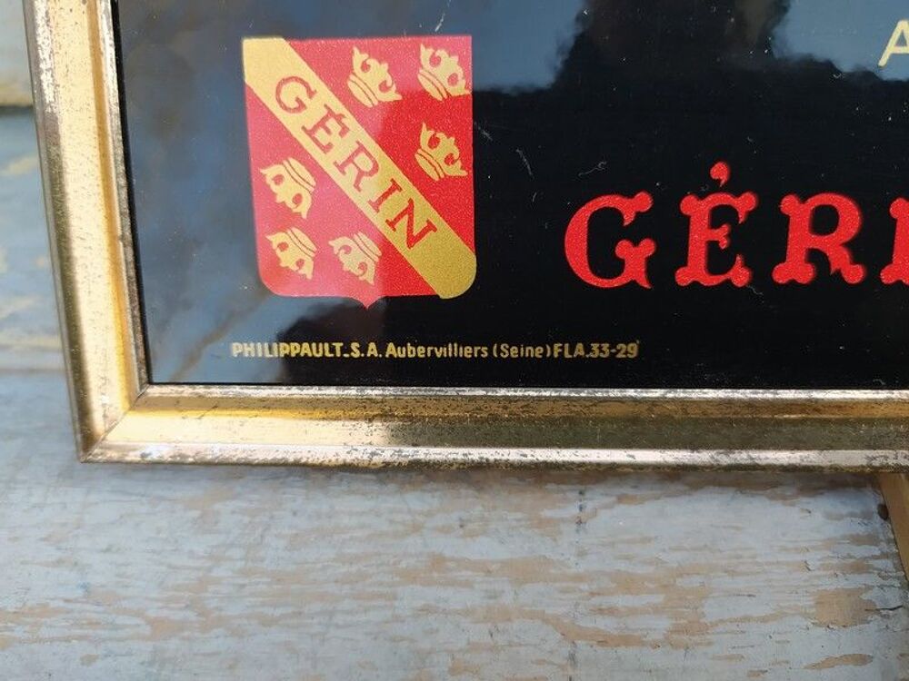 Ancienne Plaque Glacoide Publicitaire Beaujolais Vins G&eacute;rin 