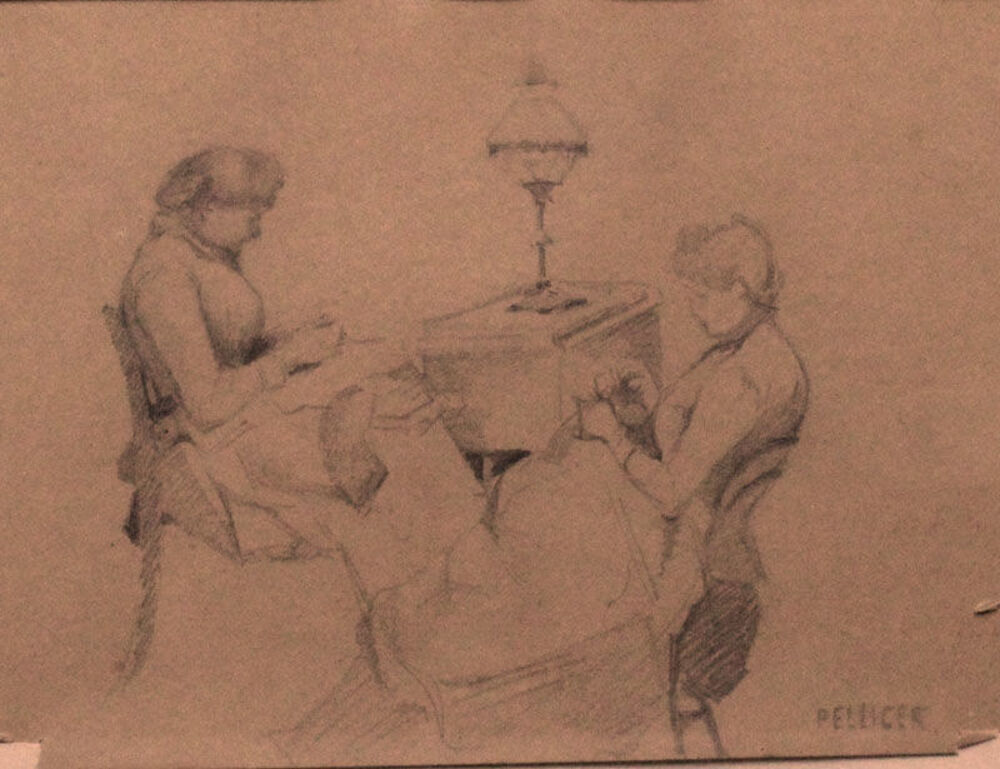 JOSEP LUIS PELLICER FE&Ntilde;&Eacute; (1842-1901) ANCIEN DESSIN Décoration