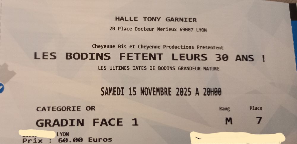  billets spectacle les bodins &agrave; lyon Billetterie