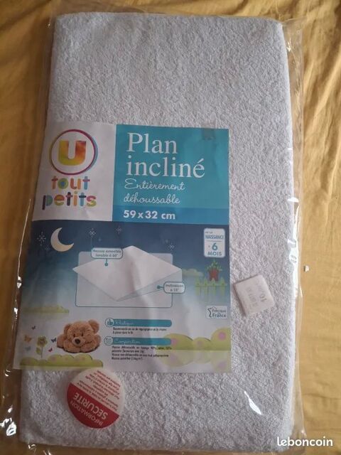  PLAN INCLINE bébé déhoussable NEUF 59X32 cm éponge coton 10 Luçon (85)