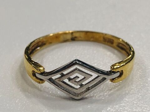 Bague or massif jaune et blanc 18 carats. 129 Moul�zan (30)