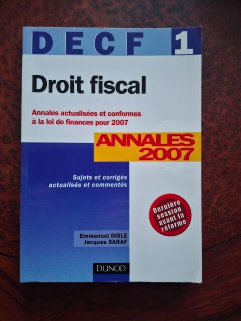 Droit Fiscal DECF 1 - Annales 2007, Corrigés commentés 10 La Chapelle-Saint-Luc (10)