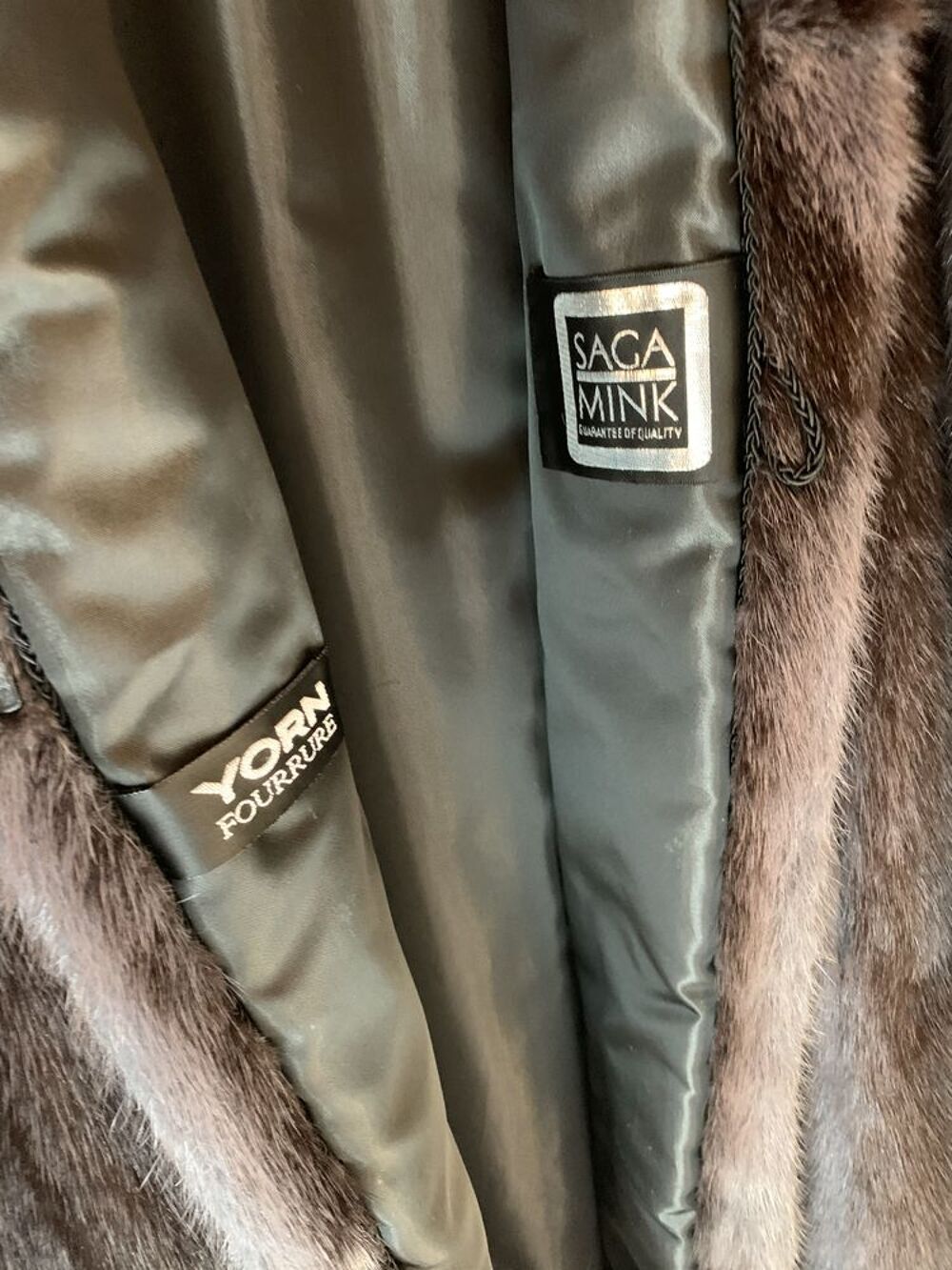Manteau vison vrai fourrure Vêtements