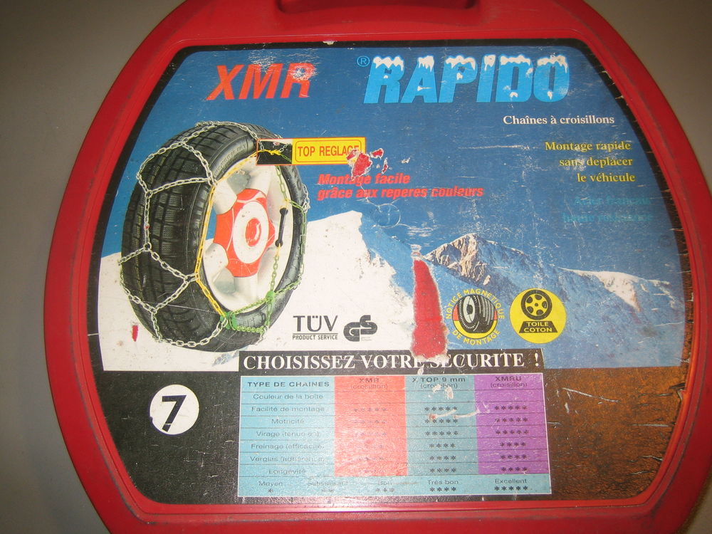 Bo&icirc;te de Rangement pour Cha&icirc;nes &agrave; Neige Rouge Bricolage