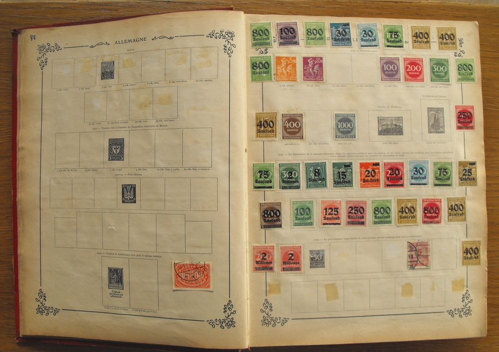 Album historique et g&eacute;ographique de timbres 