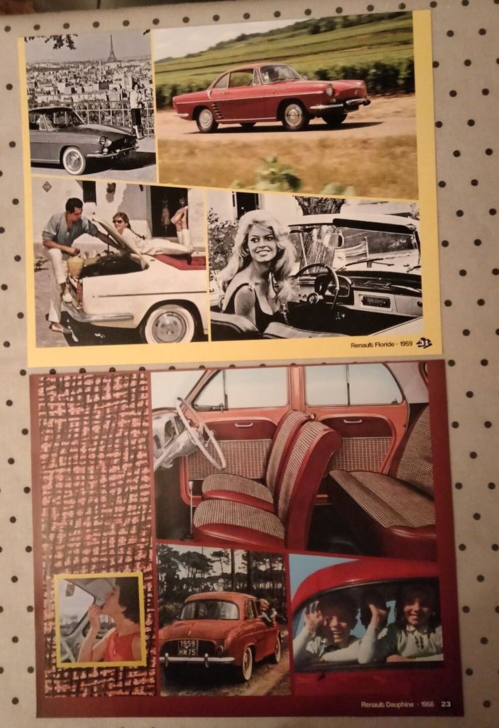 5 photos publicitaires. 