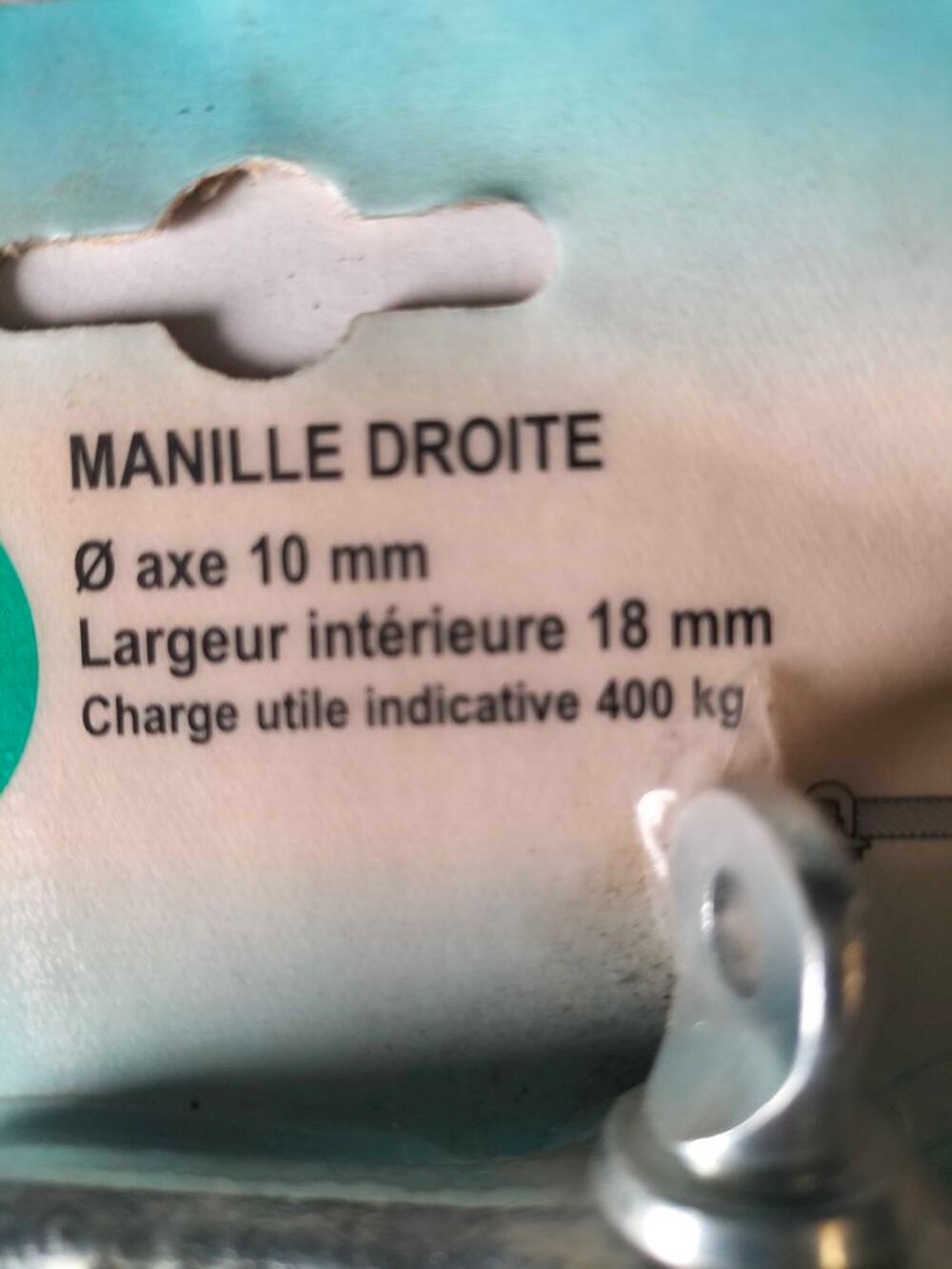 manille droite neuve Bricolage