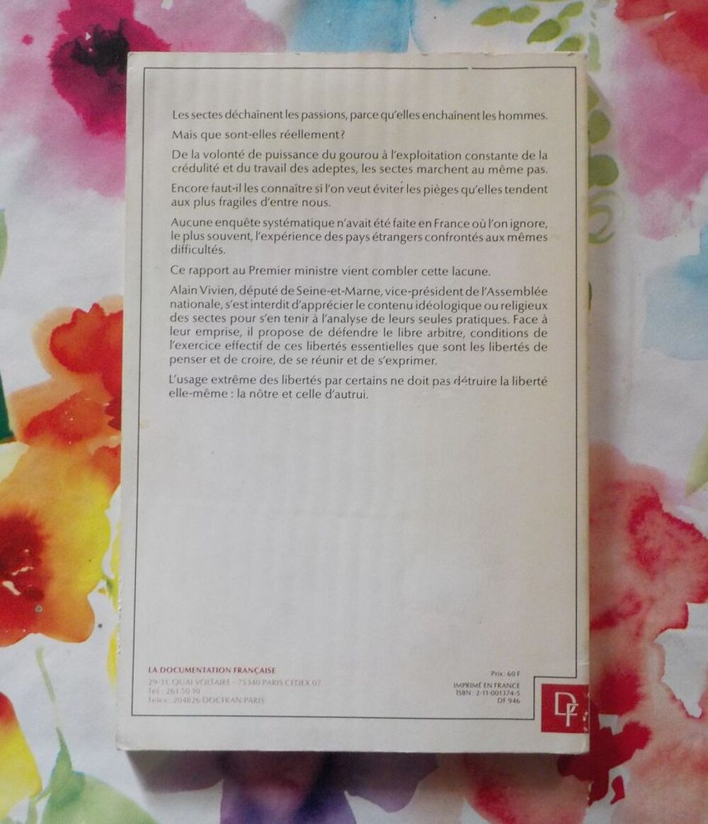 LES SECTES EN FRANCE par Alain VIVIEN Ed. La documentation f Livres et BD