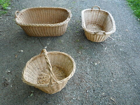 Ancien grand panier à linge rétro/panier osier 45 Castres (81)