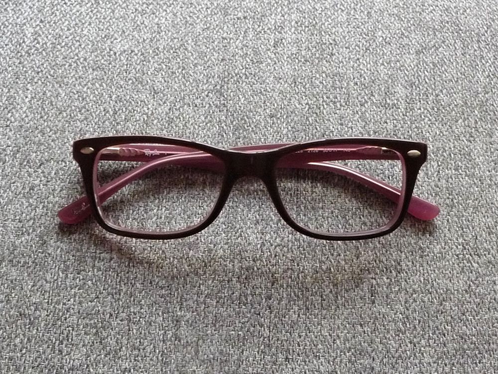 Monture/ Lunette de Vue Rectangle Marron et Rose- Ray Ban Bijoux et montres