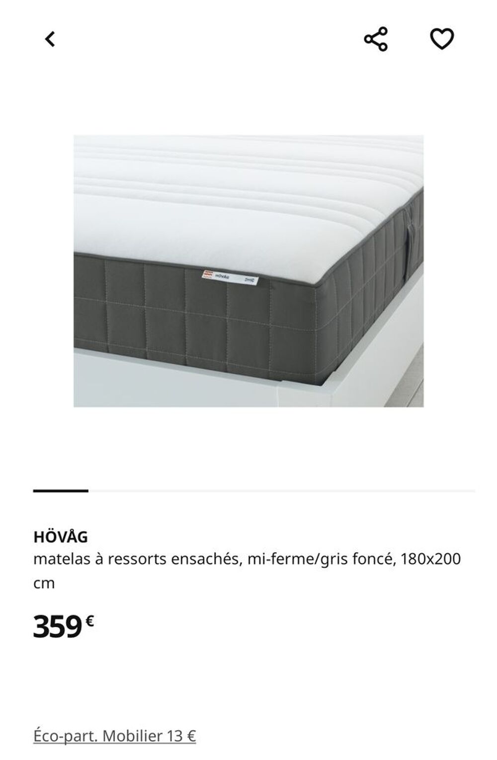Cadre de lit et Matelas 180 x 200 Meubles