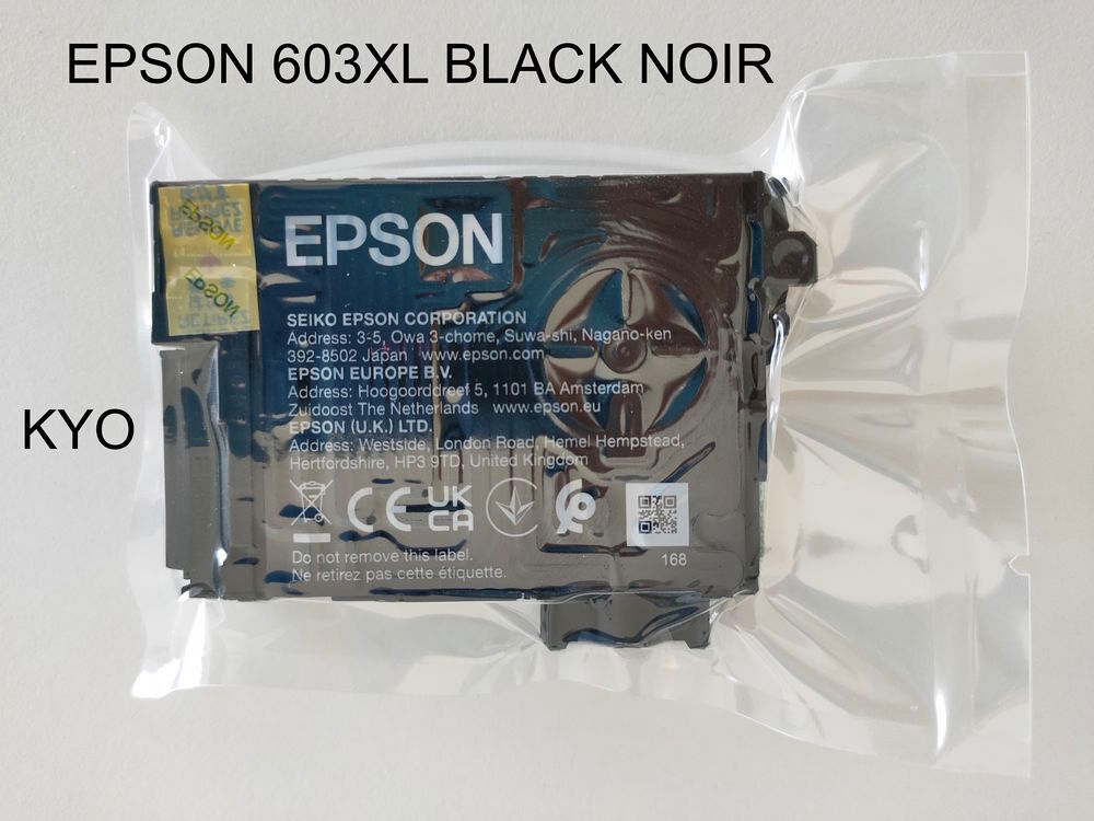 EPSON 603XL - cartouche encre Black Noir 8,9 ml C13T03A14010 Matériel informatique