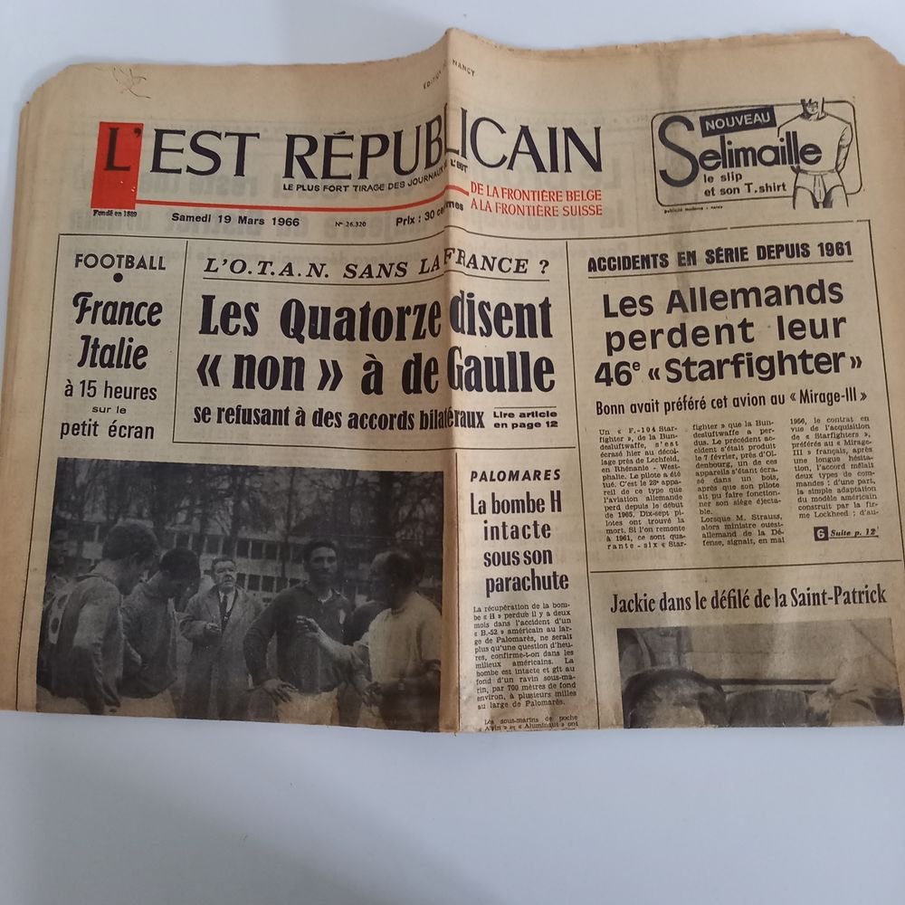 L'est r&eacute;publicain, samedi 19 mars 1966 