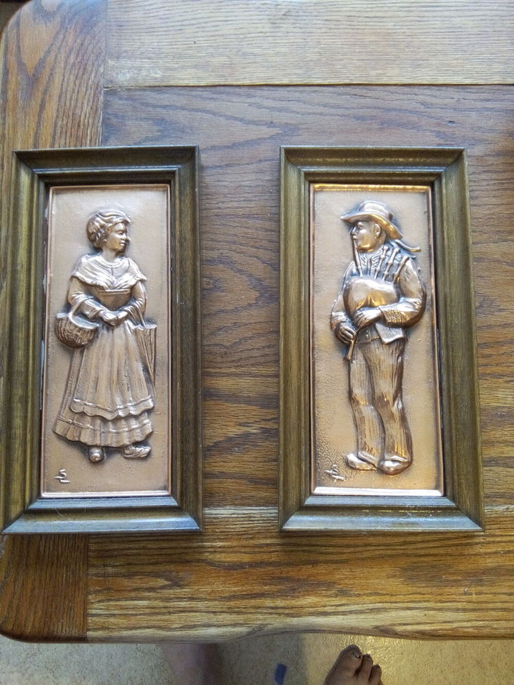 2 cadres cuivre Décoration