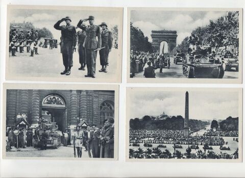 lot de 6 cpa  lib�ration de paris 40 Paris 19 (75)