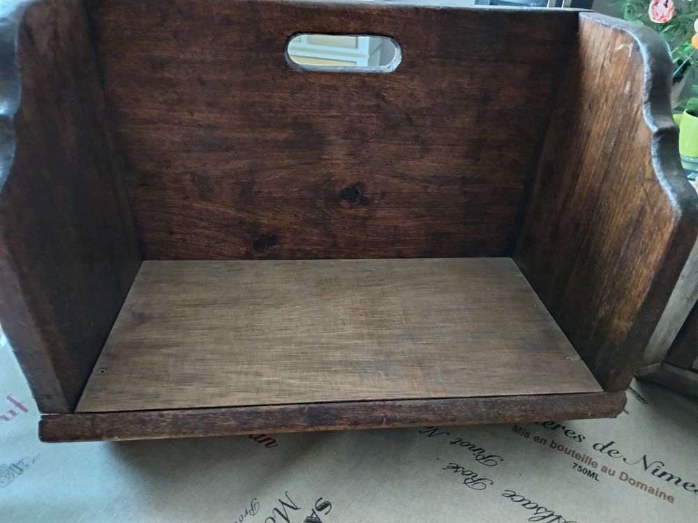 2 caisses de Lavandi&egrave;res en bois massif teint&eacute; Décoration