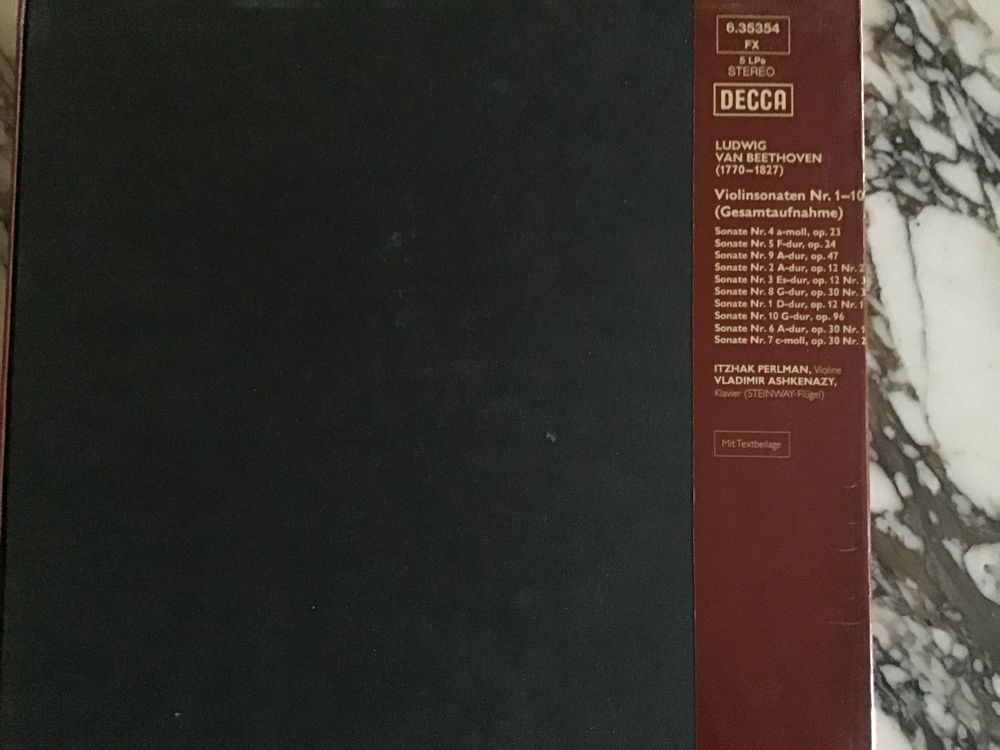Beethoven - Sonates pour violon et piano num&eacute;ros 1 &agrave; 10 CD et vinyles