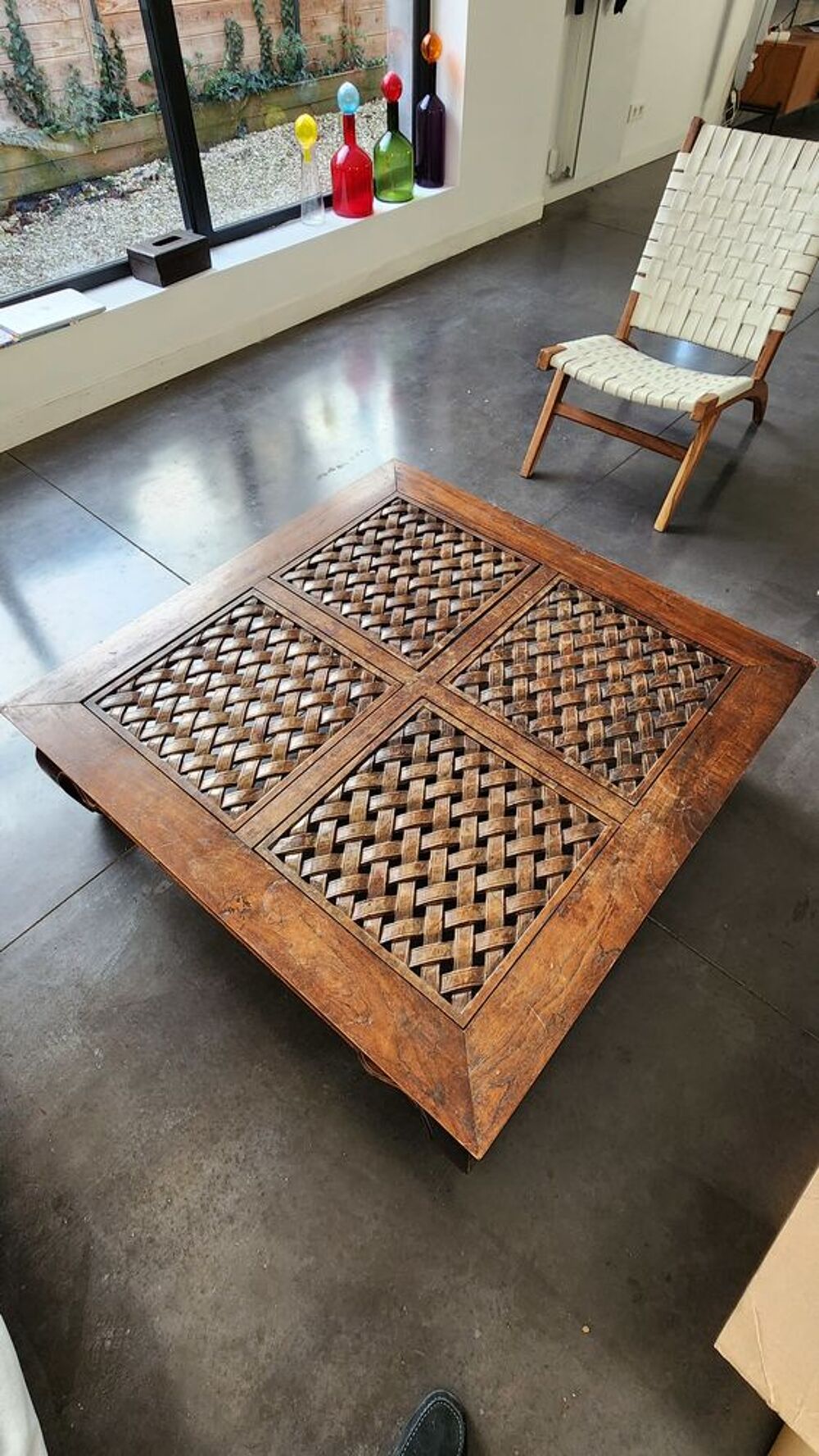 Table basse Opium en Teck tress&eacute;e Meubles