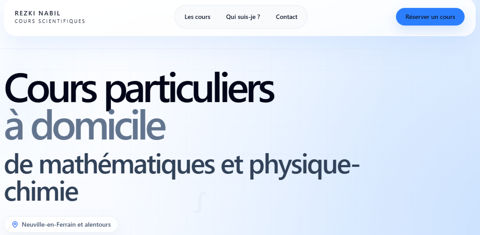 Cours de math&eacute;matiques, physique-chimie. 0 59960 Neuville-en-ferrain