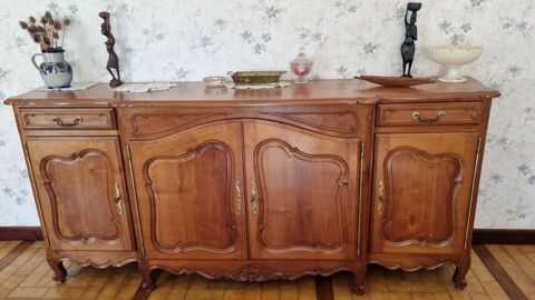 Buffet Louis XV en merisier massif 420 Pineuilh (33)