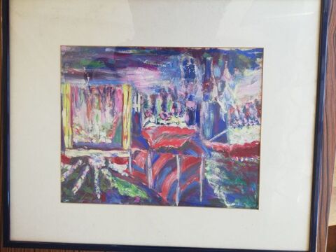 Tableau 1963 Fte paroissiale 50 Verneuil-l'tang (77)